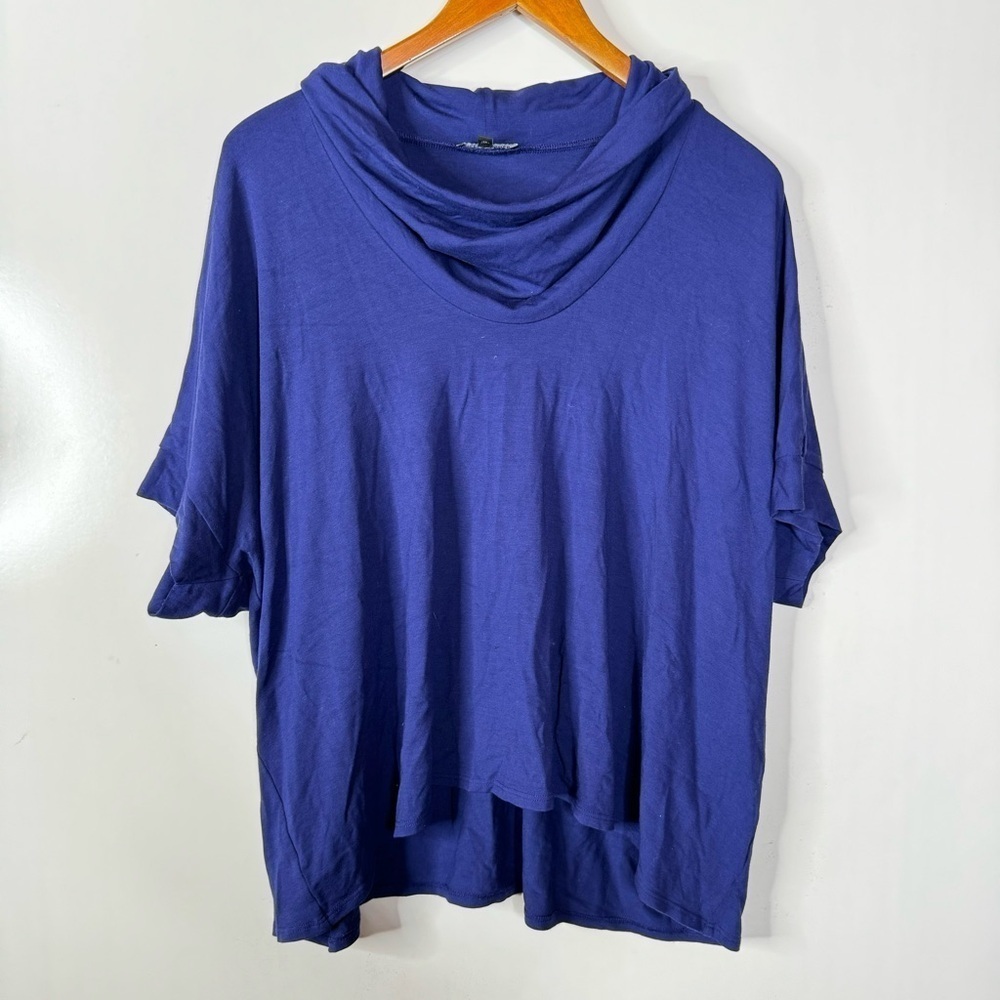 Eileen Fisher Oversized‎ Cowl Neck Short Sleeve Top Size Xsmall